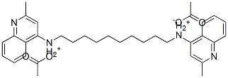 N,N'-decane-1,10-diylbis(2-methylquinolin-4-ammonium) diacetate  Struktur