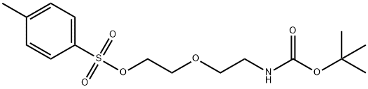 2-(2-((tert-Butoxycarbonyl)amino)ethoxy)-ethyl 4-methylbenzenesulfonate Struktur