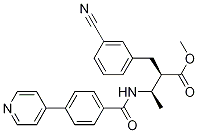 Benzenepropanoic acid, 3-cyano-a-[1-[[4-(4-pyridinyl)benzoyl]aMino]ethyl]-, Methyl ester, [R-(R*,R*)]- Struktur