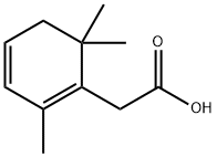 2,6,6-Trimethyl-1,3-cyclohexadiene-1-acetic acid Struktur