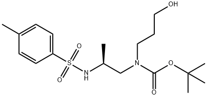 (S)-3-{N-(TERT-BUTOXYCARBONYL)-N-[2-(N-P-TOLUENESULFONYL)AMINOPROPYL]AMINO-1-PROPANOL Struktur