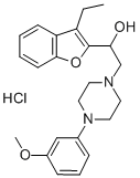 alpha-(3-Ethyl-2-benzofuranyl)-4-(3-methoxyphenyl)-1-piperazineethanol  monohydrochloride Struktur