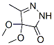 3H-Pyrazol-3-one,  2,4-dihydro-4,4-dimethoxy-5-methyl- Struktur