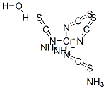 Chromate(1-), diamminetetrakis(isothiocyanato)-, ammonium, hydrate Struktur