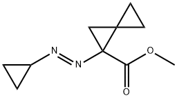 Spiro[2.2]pentanecarboxylic acid, 1-(cyclopropylazo)-, methyl ester, (E)- (9CI) Struktur