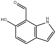 1H-Indole-7-carboxaldehyde, 6-hydroxy- Struktur