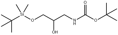 tert-butyl 3-(tert-butyldimethylsilyloxy)-2-hydroxypropylcarbamate Struktur