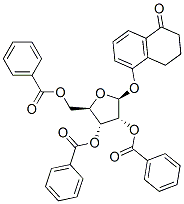 1(2H)-Naphthalenone, 3,4-dihydro-5-(2,3,5-tri-O-benzoyl-.beta.-D-ribofuranosyl)oxy- Struktur