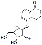 1(2H)-Naphthalenone, 3,4-dihydro-5-(.beta.-D-ribofuranosyloxy)- Struktur