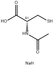 sodium N-acetyl-L-cysteinate Struktur