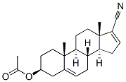 17-cyano-5,16-androstadien-3 beta-ol-3-acetate Struktur