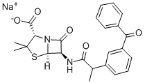 alpha-Methyl-3-(benzoyl) benzyl penicillin sodium Struktur