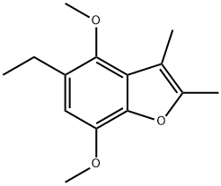 5-Ethyl-4,7-dimethoxy-2,3-dimethylbenzofuran Struktur