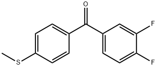 3,4-DIFLUORO-4'-(METHYLTHIO)BENZOPHENONE Struktur