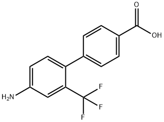 4-(2-Amino-3-(trifluoromethyl)phenyl)benzoic acid Struktur