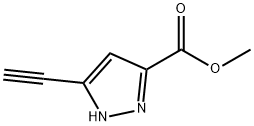 Pyrazole-3-carboxylic acid, 5-ethynyl-, methyl ester (8CI) Struktur