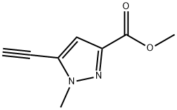 Pyrazole-3-carboxylic acid, 5-ethynyl-1-methyl-, methyl ester (8CI) Struktur