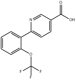 6-(2-Trifluoromethoxyphenyl)-nicotinic acid Struktur