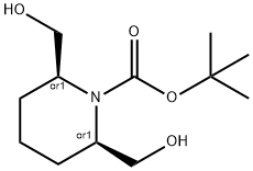 N-T-BOC-CIS-2,6-BIS-HYDROXYMETHYLPIPERIDINE Struktur