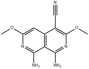 1,8-DIAMINO-3,6-DIMETHOXY-2,7-NAPHTHYRIDINE-4-CARBONITRILE Struktur