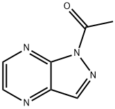 1H-Pyrazolo[3,4-b]pyrazine, 1-acetyl- (8CI) Struktur