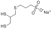 1-Propanesulfonic acid, 3-((2,3-dimercaptopropyl)thio)-, sodium salt Struktur