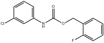 Carbamic acid, (3-chlorophenyl)-, (2-fluorophenyl)methyl ester (9CI) Struktur