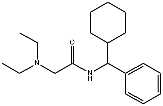 N-(cyclohexyl-phenyl-methyl)-2-diethylamino-acetamide Struktur