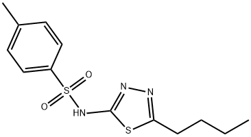 N-(5-Butyl-1,3,4-thiadiazol-2-yl)-p-toluenesulfonamide Struktur