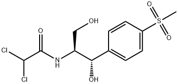 Acetamide, 2,2-dichloro-N-(2-hydroxy-1-(hydroxymethyl)-2-(4-(methylsul fonyl)phenyl)ethyl)-, (S-(R*,R*))- Struktur