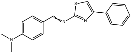 N,N-dimethyl-4-[(4-phenyl-1,3-thiazol-2-yl)iminomethyl]aniline Struktur