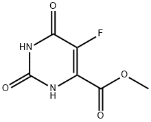 4-Pyrimidinecarboxylic acid, 5-fluoro-1,2,3,6-tetrahydro-2, 6-dioxo-,  methyl ester Struktur