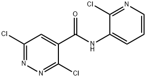 3,6-dichloro-N-(2-chloro-3-pyridinyl)
pyridazine-4-carboxamide Struktur