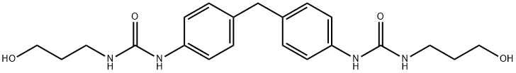 N,N'-(Methylenedi-p-phenylene)-bis-[N'-(3-hydroxypropyl)]urea Struktur