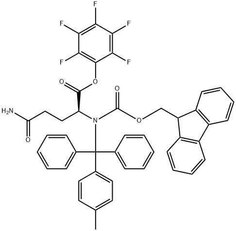 FMOC-GLN(MTT)-OPFP Struktur