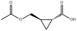 Cyclopropanecarboxylic acid, 2-[(acetyloxy)methyl]-, (1R-trans)- (9CI) Struktur