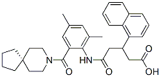 BETA-[2-([2-(8-AZASPIRO[4.5]DEC-8-YLCARBONYL)-4,6-DIMETHYLPHENYL]AMINO)-2-OXOETHYL]-(R)-1-NAPHTHALENEPROPANOIC ACID Struktur