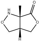 3H,6H-Furo[3,4-c]isoxazol-6-one,tetrahydro-6a-methyl-,cis-(9CI) Struktur