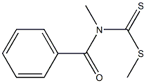 Phenacyldithiocarbamic acid methyl ester Struktur