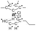 (N-PROPYLCYCLOPENTADIENYL)(TETRAMETHYLCYCLOPENTADIENYL)ZIRCONIUM DICHLORIDE Struktur