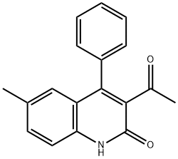 3-Acetyl-6-methyl-4-phenylquinolin-2(1H)-one Struktur