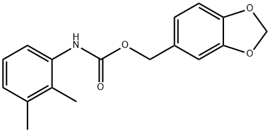 Carbamic acid, (2,3-dimethylphenyl)-, 1,3-benzodioxol-5-ylmethyl ester (9CI) Struktur