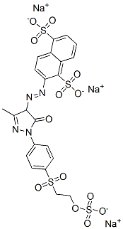 2-[[4,5-二氫-3-甲基-5-氧代-1-[4-[[2-(磺酰氧基)乙基]磺基]苯基]-1H-吡唑-4-基]偶氮]-1,5-萘二磺酸三鈉鹽, 20298-05-9, 結(jié)構(gòu)式