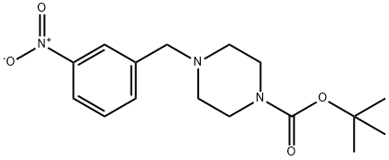 TERT-BUTYL 4-(3-NITROBENZYL)PIPERAZINE-1-CARBOXYLATE Struktur