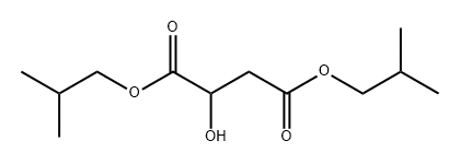 Butanedioic acid, hydroxy-, bis(2-Methylpropyl) ester Struktur