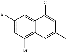 4-CHLORO-6,8-DIBROMO-2-METHYLQUINOLINE Struktur