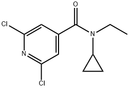 2,6-Dichloro-N-cyclopropyl-N-ethylisonicotinamide Struktur