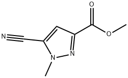 1H-Pyrazole-3-carboxylicacid,5-cyano-1-methyl-,methylester(9CI) Struktur