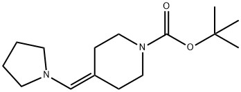 1-Piperidinecarboxylic acid, 4-(1-pyrrolidinylMethylene)-, 1,1-diMethylethyl ester Struktur