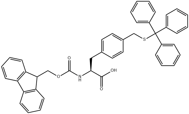 FMOC-L-PHE(4-CH2-S-TRT) Struktur